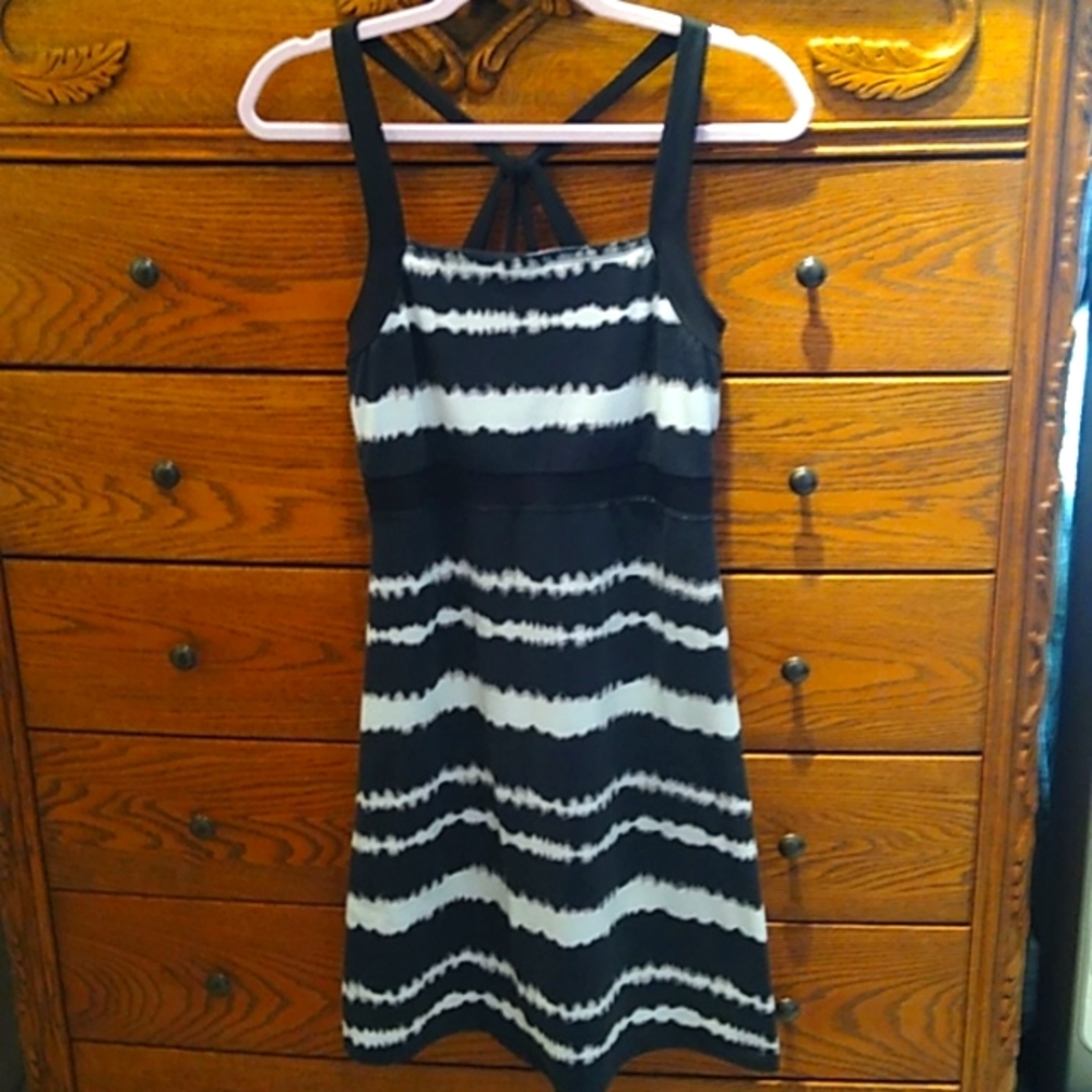🥂 Soybu, empire waist activewear dress with a Tie-Dye pattern, size medium.